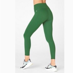 Fabletics Palm Green PowerHold Leggings 7/8